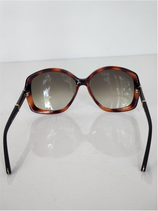 Chloé NEW Tortoise Brown Gradient Oversized Sunglasses  display picture 3